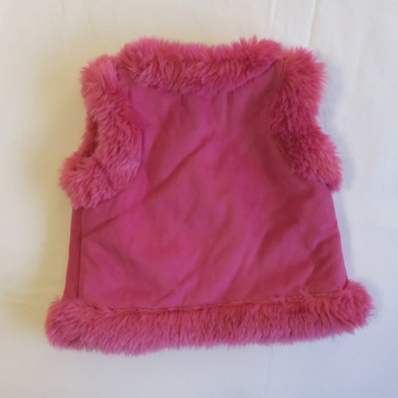 george floral embroidered faux fur faux suede toggle vest 6 months baby girl - Picture 6 of 8